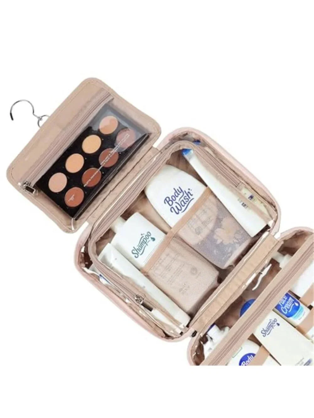 Travel Toiletry Bag for Women, Makeup Essentials Organizer, Hanging Case